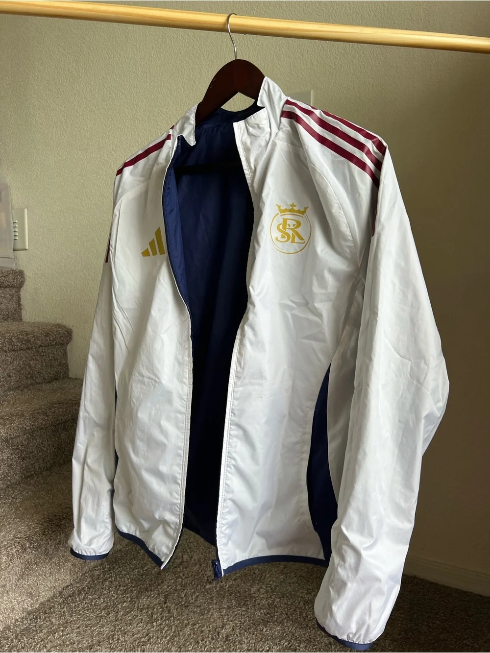 adidas Real Salt Lake Major League Soccer Jacket MLS Size S reversible